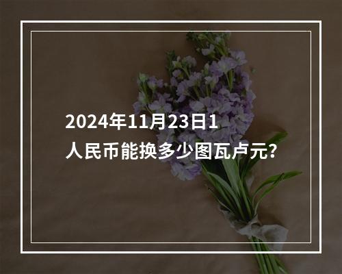 2024年11月23日1人民币能换多少图瓦卢元？