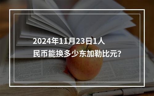 2024年11月23日1人民币能换多少东加勒比元？