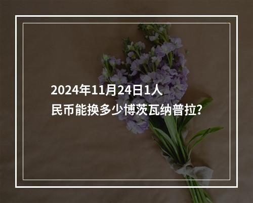 2024年11月24日1人民币能换多少博茨瓦纳普拉？