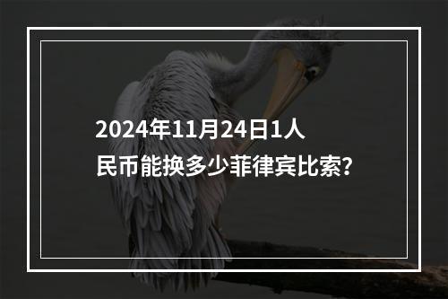 2024年11月24日1人民币能换多少菲律宾比索？