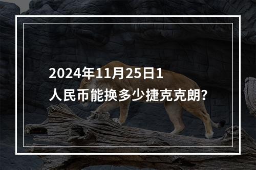 2024年11月25日1人民币能换多少捷克克朗？