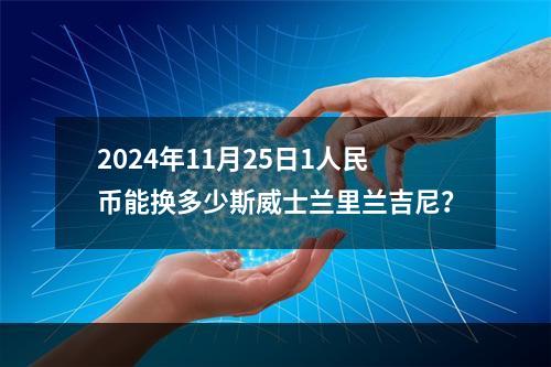 2024年11月25日1人民币能换多少斯威士兰里兰吉尼？