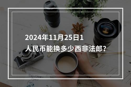 2024年11月25日1人民币能换多少西非法郎？