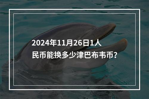 2024年11月26日1人民币能换多少津巴布韦币？