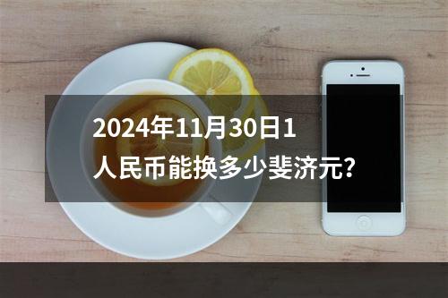 2024年11月30日1人民币能换多少斐济元？