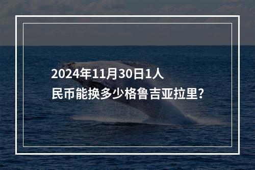 2024年11月30日1人民币能换多少格鲁吉亚拉里？