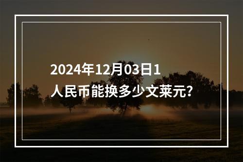 2024年12月03日1人民币能换多少文莱元？