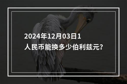 2024年12月03日1人民币能换多少伯利兹元？