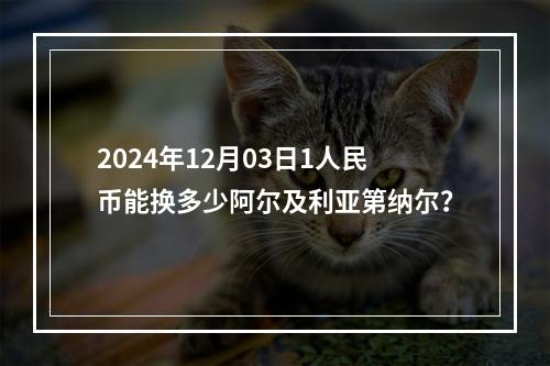 2024年12月03日1人民币能换多少阿尔及利亚第纳尔？