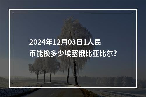 2024年12月03日1人民币能换多少埃塞俄比亚比尔？