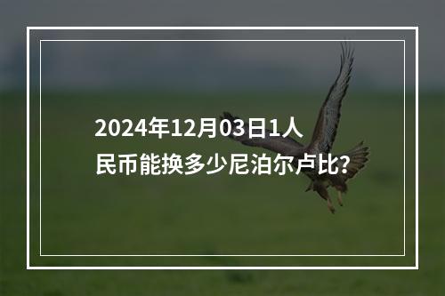 2024年12月03日1人民币能换多少尼泊尔卢比？