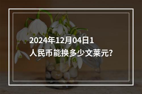 2024年12月04日1人民币能换多少文莱元？