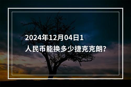 2024年12月04日1人民币能换多少捷克克朗？