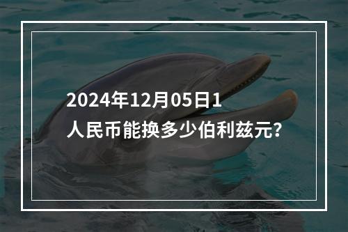 2024年12月05日1人民币能换多少伯利兹元？