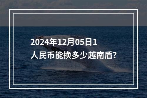 2024年12月05日1人民币能换多少越南盾？