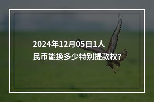 2024年12月05日1人民币能换多少特别提款权？