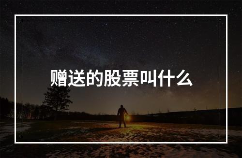 赠送的股票叫什么