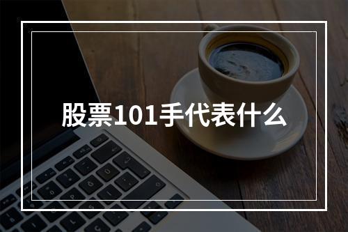 股票101手代表什么