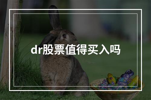 dr股票值得买入吗