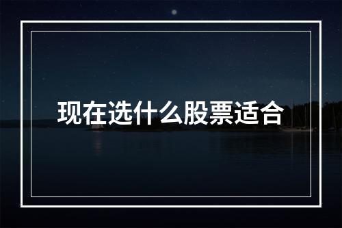 现在选什么股票适合