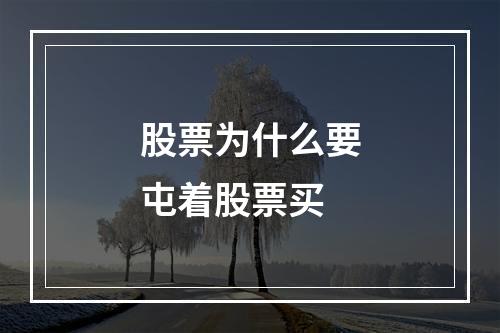 股票为什么要屯着股票买