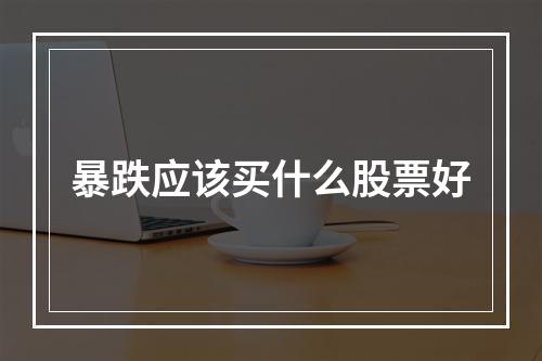 暴跌应该买什么股票好