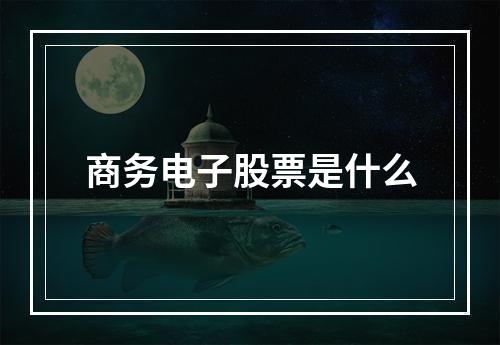 商务电子股票是什么