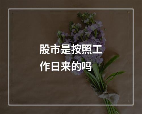 股市是按照工作日来的吗