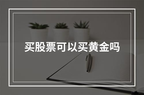 买股票可以买黄金吗