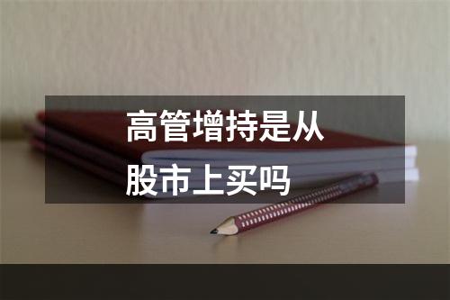 高管增持是从股市上买吗