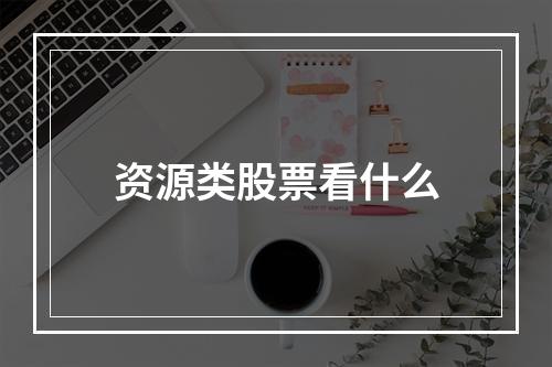 资源类股票看什么