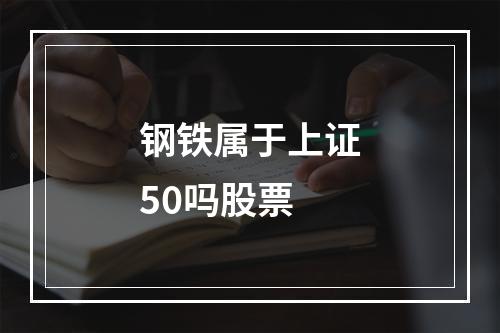 钢铁属于上证50吗股票