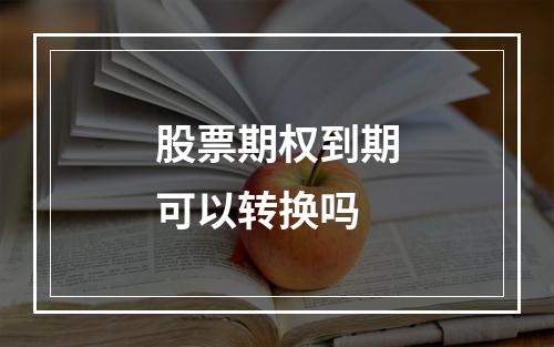 股票期权到期可以转换吗