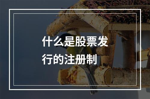 什么是股票发行的注册制