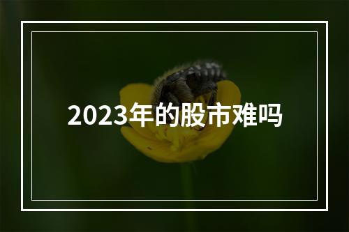 2023年的股市难吗