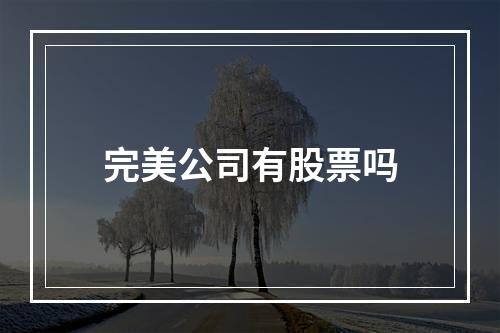 完美公司有股票吗