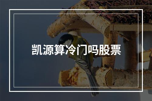 凯源算冷门吗股票