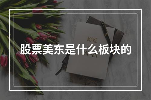 股票美东是什么板块的