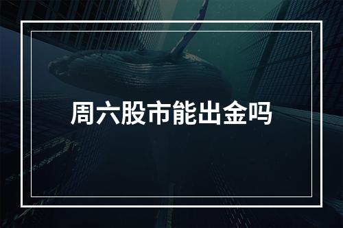 周六股市能出金吗