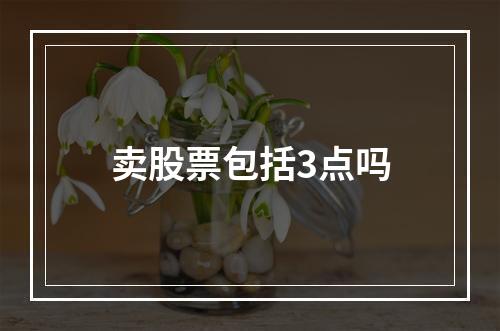 卖股票包括3点吗