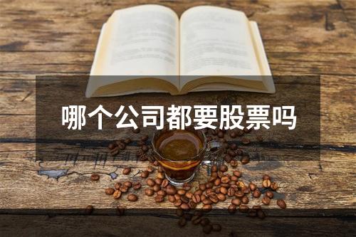 哪个公司都要股票吗