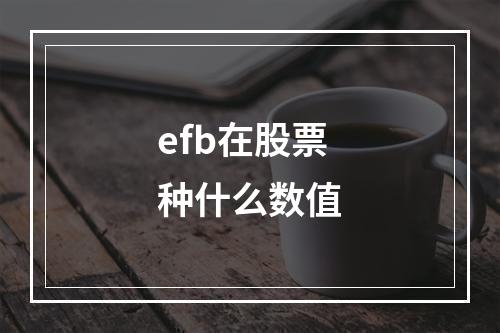 efb在股票种什么数值