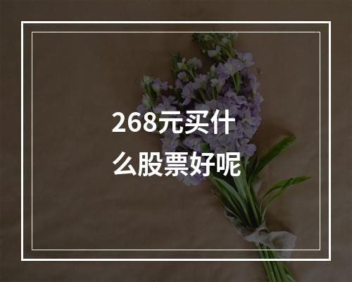 268元买什么股票好呢