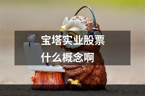 宝塔实业股票什么概念啊