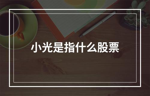 小光是指什么股票