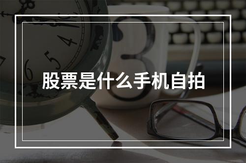 股票是什么手机自拍