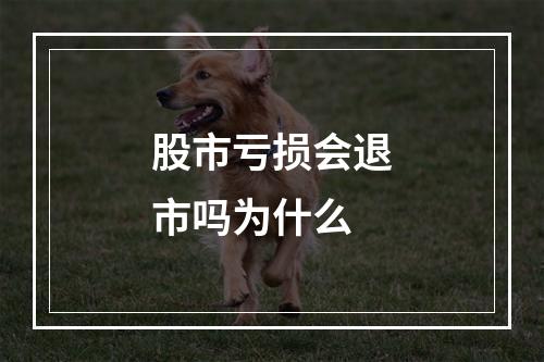 股市亏损会退市吗为什么