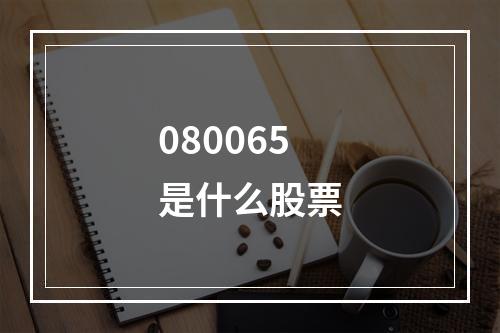 080065是什么股票