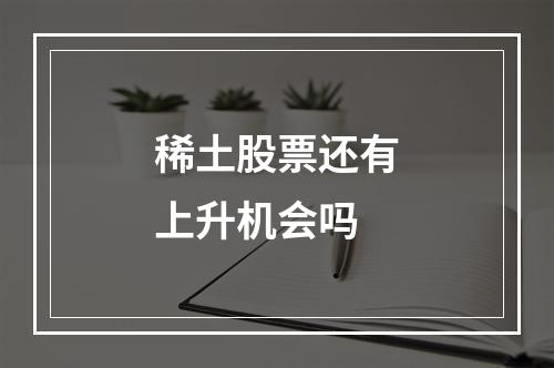 稀土股票还有上升机会吗