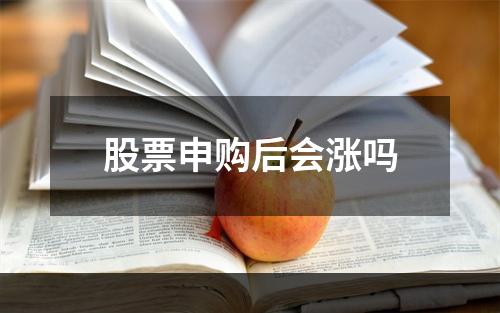 股票申购后会涨吗